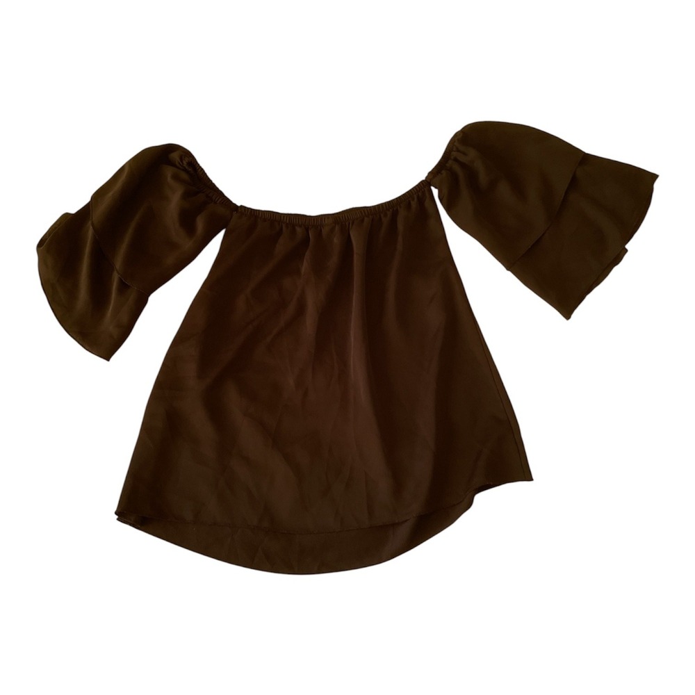 Tyche Off The Shoulder Ruffle Tiered Sleeve‎ Blouse Boho Top